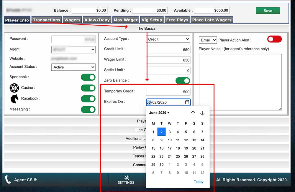Adding a temporary credit as sign up bonus